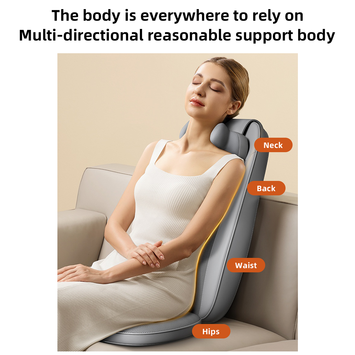 Lyeef Back and Neck Massager, Gifts, Massage Seat, Shiatsu Massage Chair with Heat and Vibration for Neck, Back, Shoulders, Height Adjustable Use at Home and Office