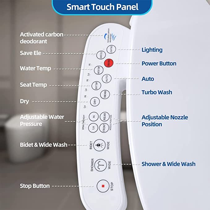 Lyeef Smart Toilet Bidet Seat Cover with Heated Seat