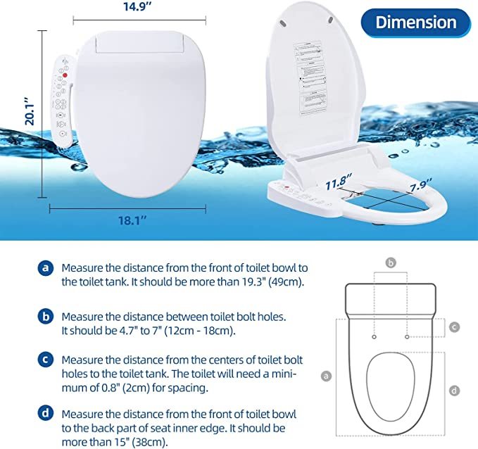 Lyeef Smart Toilet Bidet Seat Cover with Heated Seat