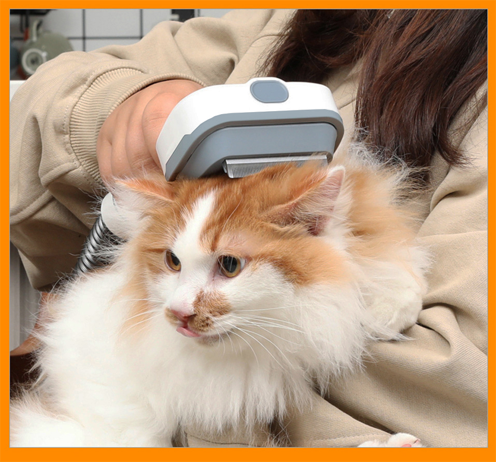 Electric Pet Grooming Cat Dog Hair Dryer Blower Brush Trimmer Vacuum Cleaner Kit