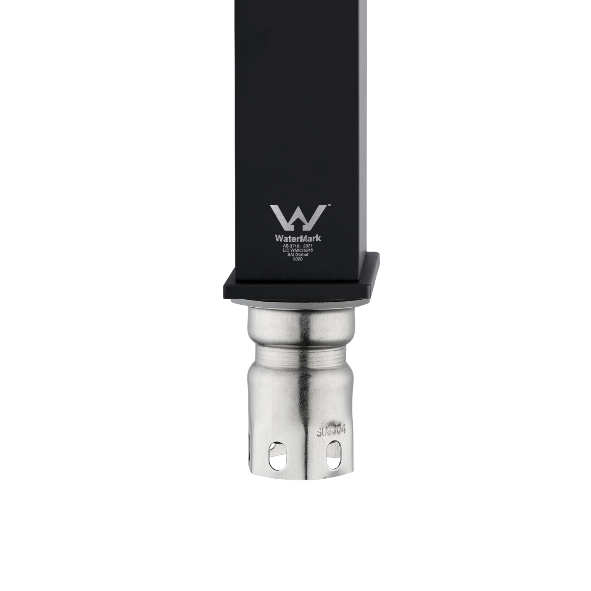 Bathroom Basin Sink Square Stainless Steel Mixer Tap Laundry Vanity Flick Spout Faucet Black