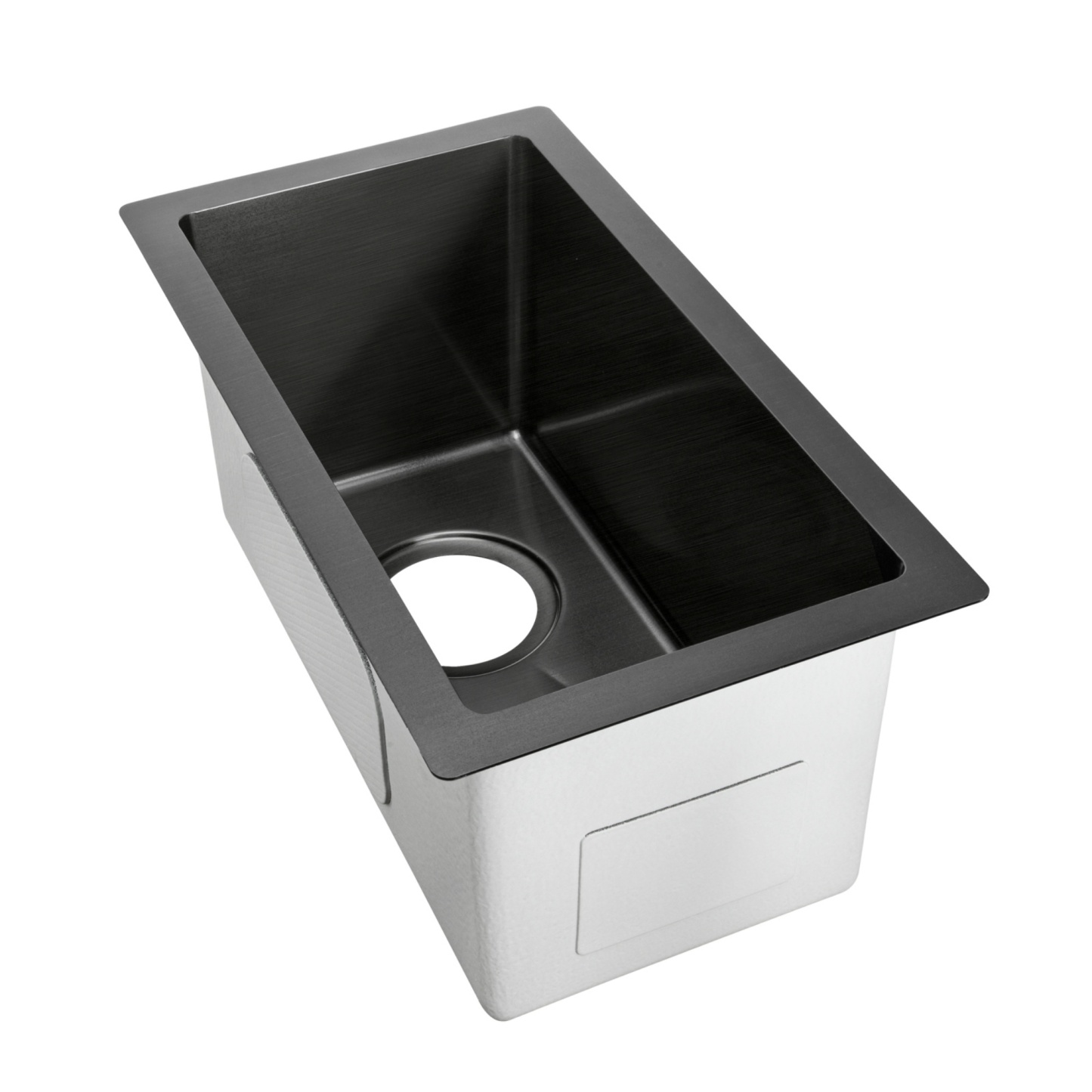 250mm Stainless Steel Laundry Kitchen Bar Sink Top/Flush/Under-mount Single Bowl Basin Chrome/Grey Black/Brushed Yellow Gold