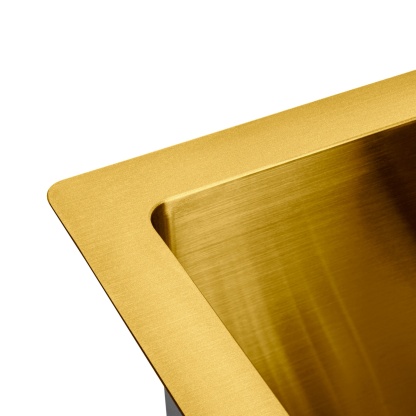 250mm Stainless Steel Laundry Kitchen Bar Sink Top/Flush/Under-mount Single Bowl Basin Chrome/Grey Black/Brushed Yellow Gold