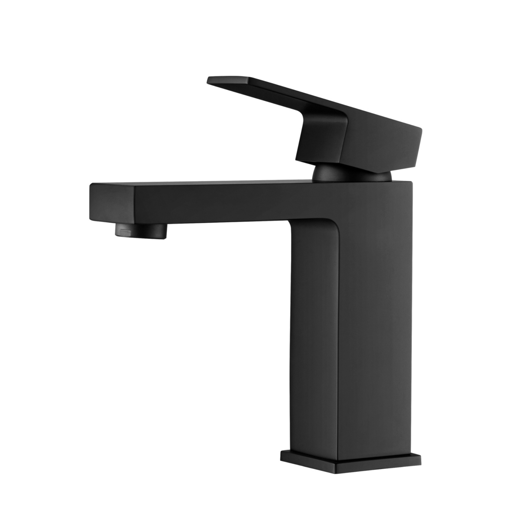 Bathroom Square Brass Basin Mixer Tap Laundry Sink Vanity Flick Spout Faucet Chrome/Black