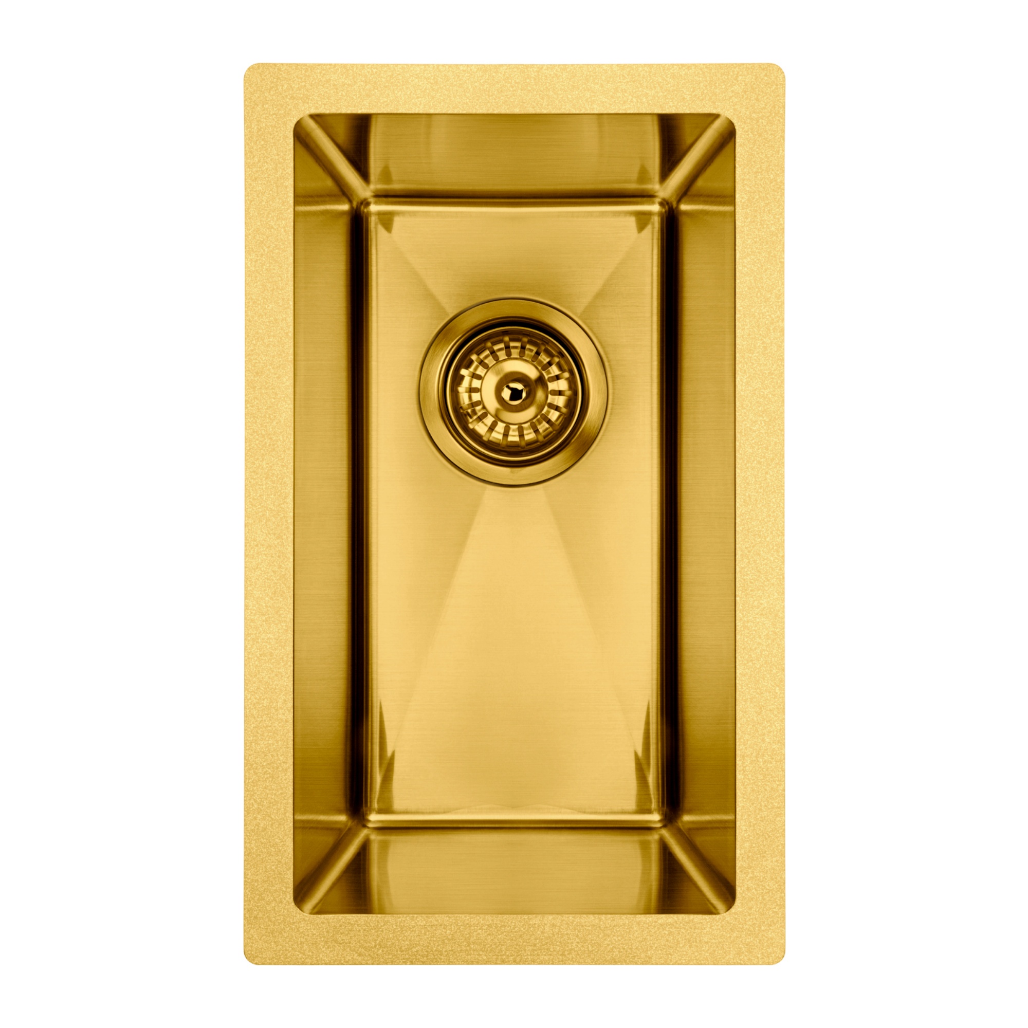 250mm Stainless Steel Laundry Kitchen Bar Sink Top/Flush/Under-mount Single Bowl Basin Chrome/Grey Black/Brushed Yellow Gold