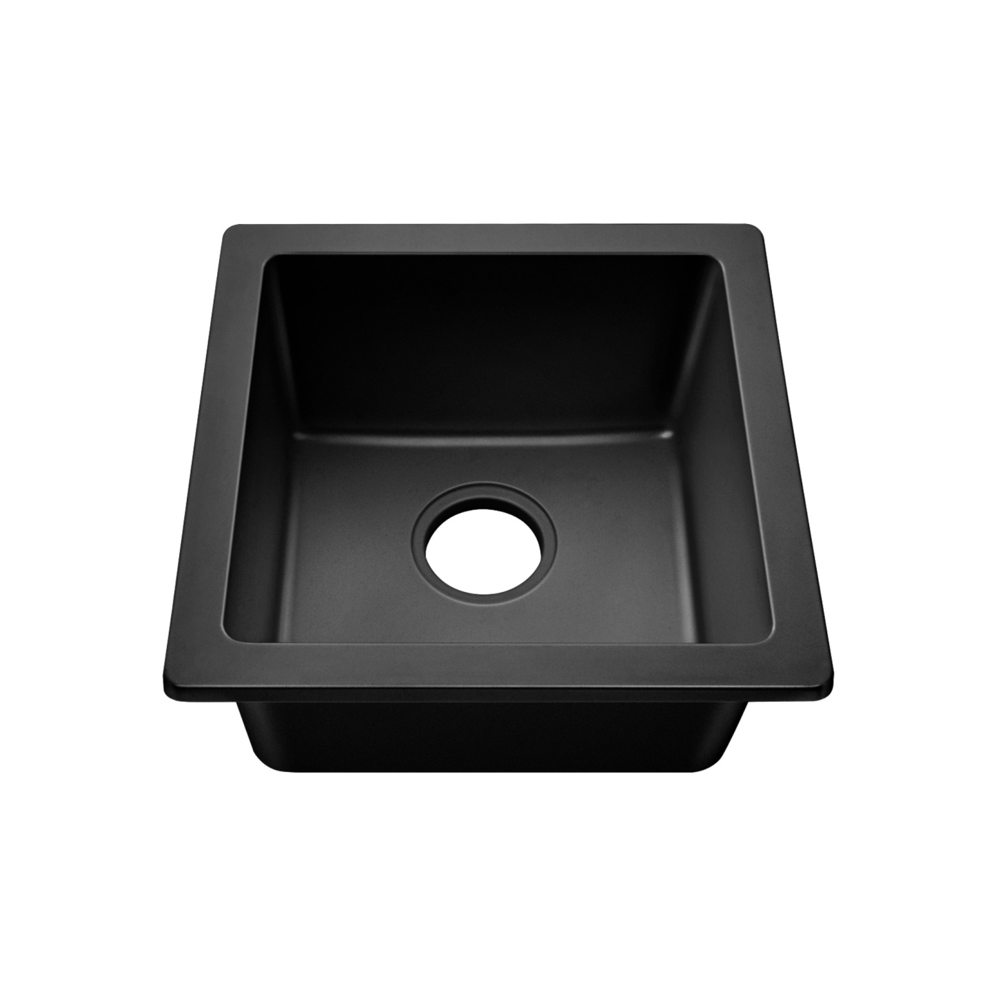 Granite Stone Single Bowl Kitchen Sink Oil-Proof Top/Under Mount Laundry Bar Basin Black/White