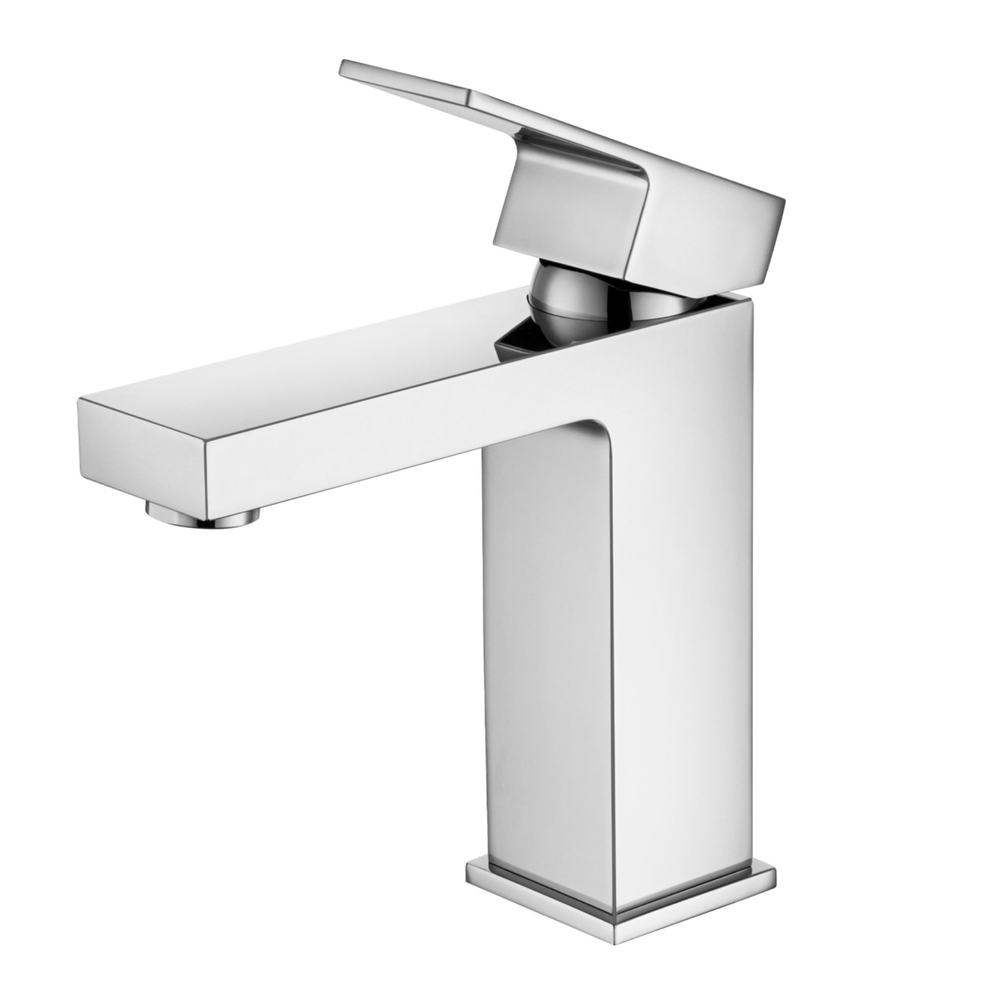 Bathroom Square Brass Basin Mixer Tap Laundry Sink Vanity Flick Spout Faucet Chrome/Black