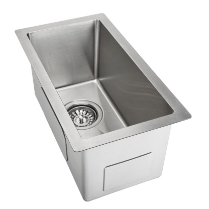 250mm Stainless Steel Laundry Kitchen Bar Sink Top/Flush/Under-mount Single Bowl Basin Chrome/Grey Black/Brushed Yellow Gold