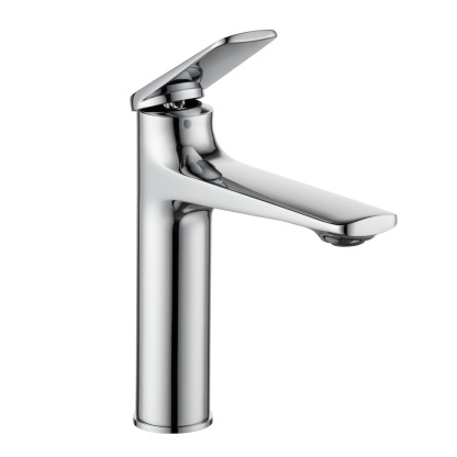 Round Brass Bathroom Basin Mixer Tap Laundry Sink Vanity Spout Faucet Chrome/Black