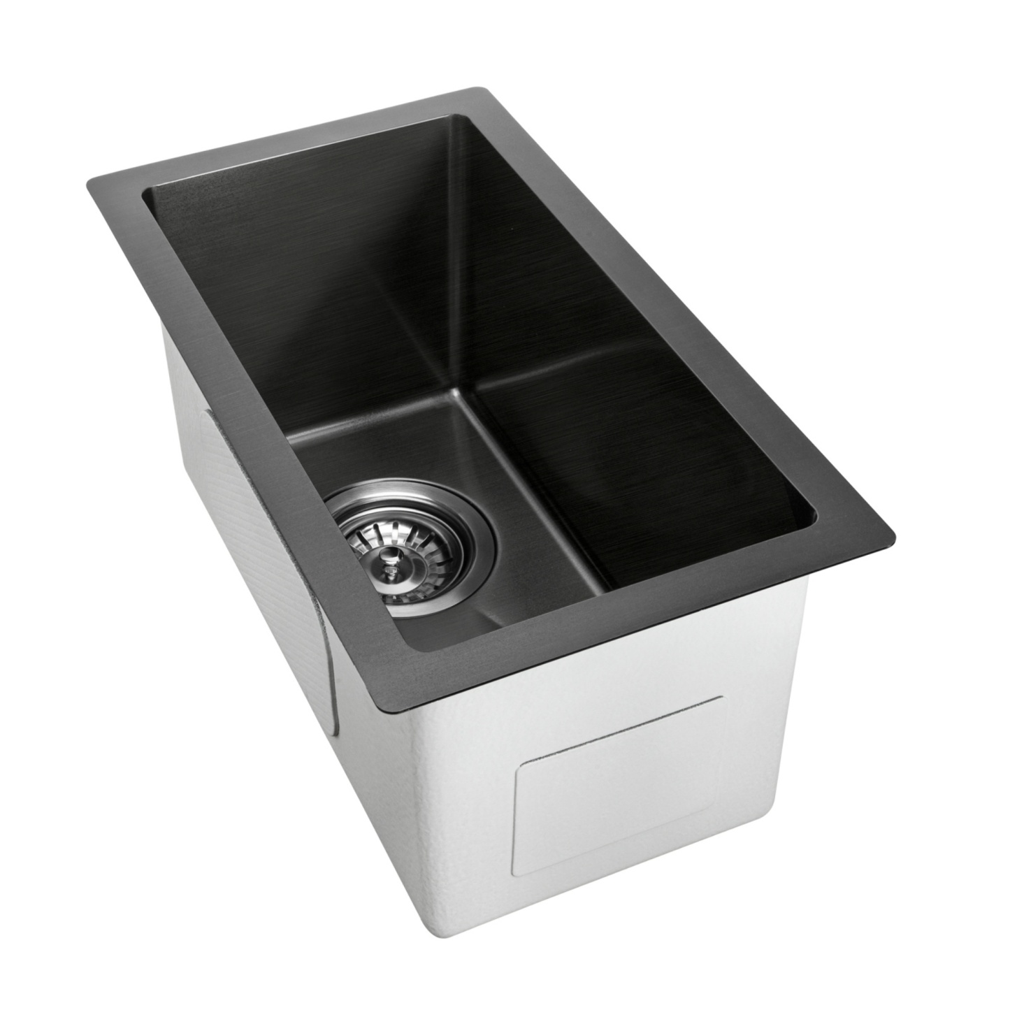 250mm Stainless Steel Laundry Kitchen Bar Sink Top/Flush/Under-mount Single Bowl Basin Chrome/Grey Black/Brushed Yellow Gold