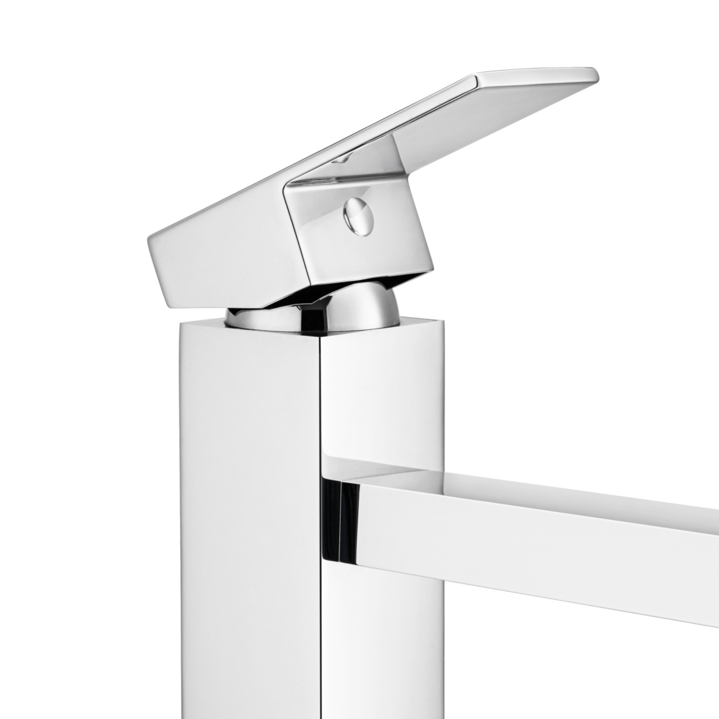 Bathroom Square Brass Counter Top Basin Mixer Tap Laundry Sink Vanity Tall Flick Faucet Chrome/Black