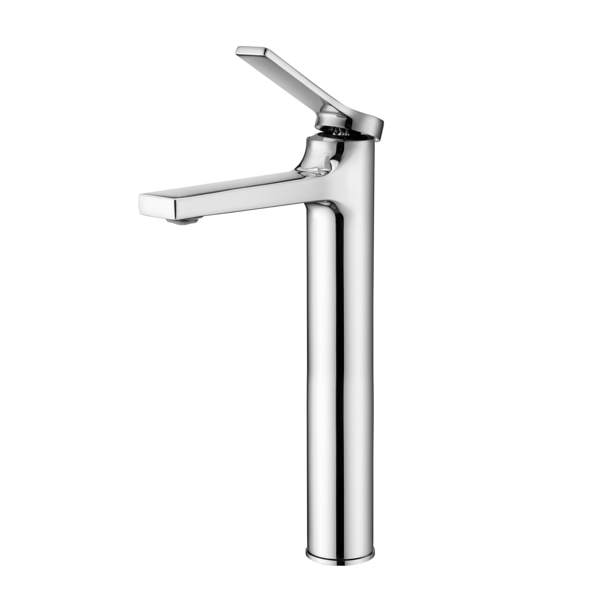 Round Brass Bathroom Basin Tall Mixer Tap Laundry Sink Vanity Flick Counter Top Faucet Chrome/Black/Brushed Gold