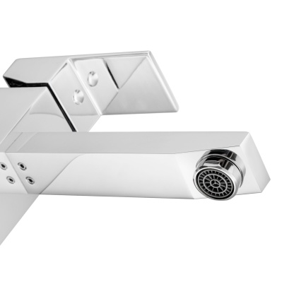 Bathroom Square Brass Counter Top Basin Mixer Tap Laundry Sink Vanity Tall Flick Faucet Chrome/Black