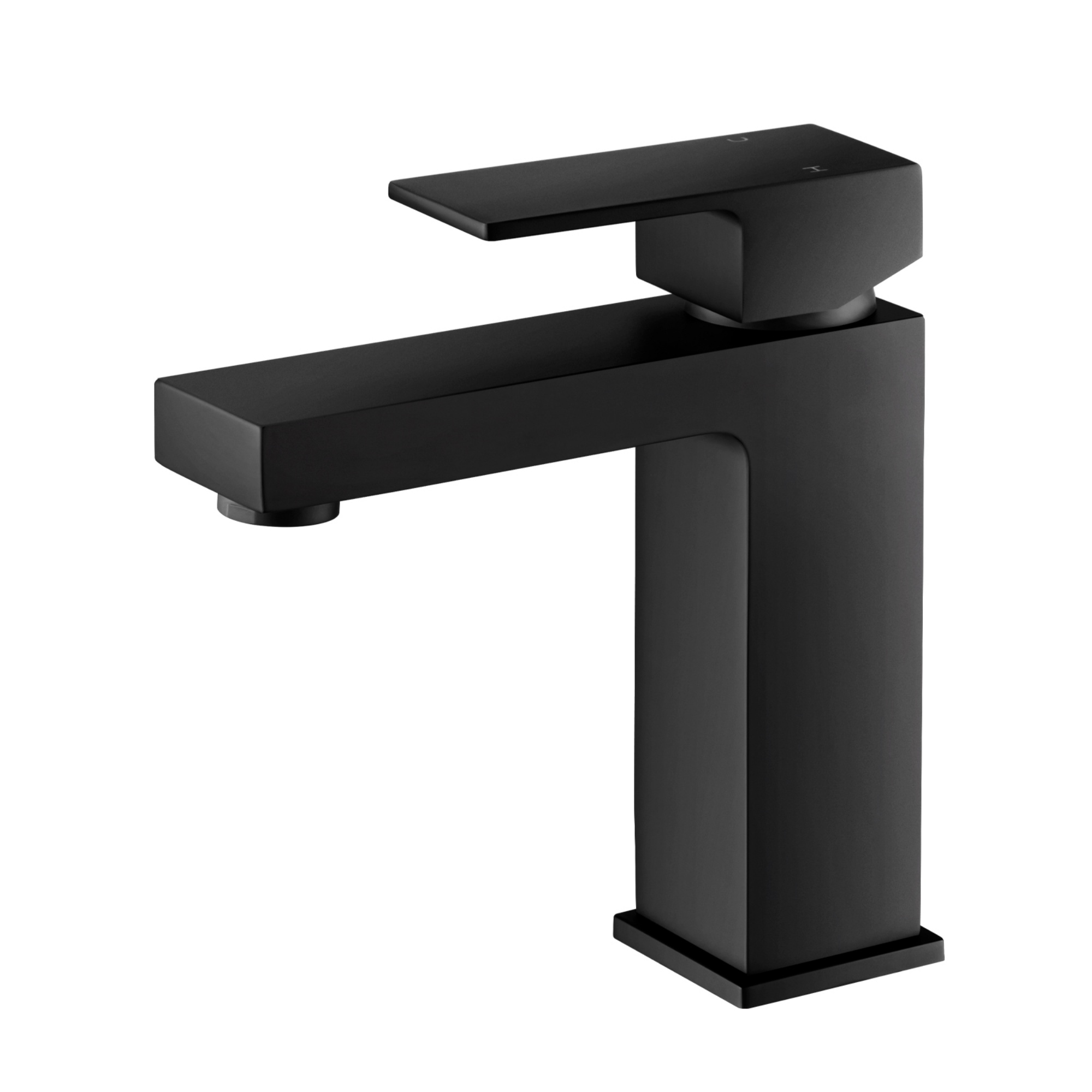 Bathroom Square Brass Basin Mixer Tap Laundry Sink Vanity Flick Spout Faucet Chrome/Black