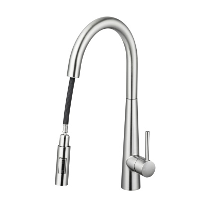 2 Function Smart Hand Touch Sensor Control Pull-Out Kitchen Sink Mixer Tap Laundry Basin Vanity 360° Swivel Spout Faucet Brushed Nickel/Black/Brushed Yellow Gold