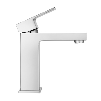 Bathroom Square Brass Basin Mixer Tap Laundry Sink Vanity Flick Spout Faucet Chrome/Black