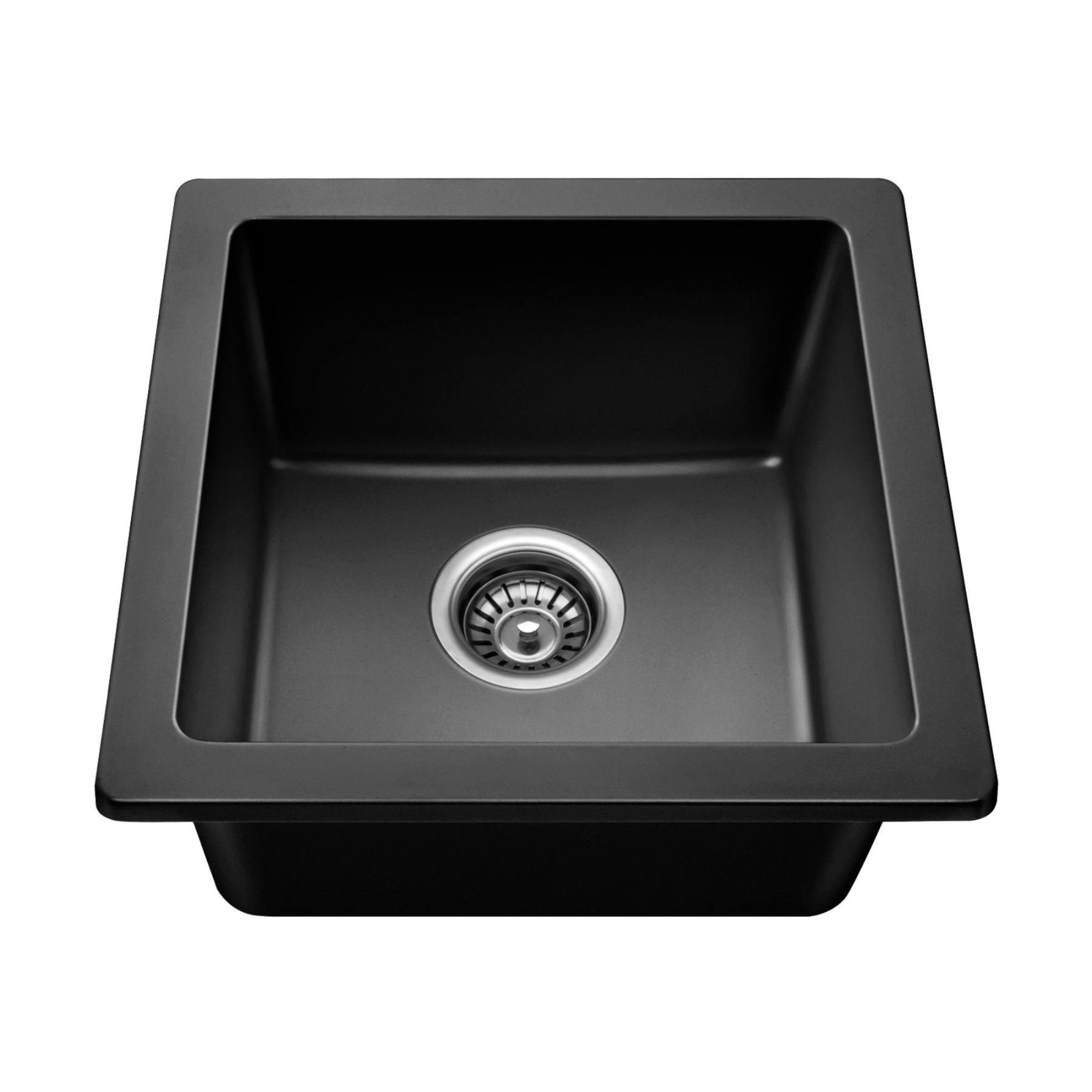 Granite Stone Single Bowl Kitchen Sink Oil-Proof Top/Under Mount Laundry Bar Basin Black/White