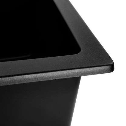 Granite Stone Single Bowl Kitchen Sink Oil-Proof Top/Under Mount Laundry Bar Basin Black/White