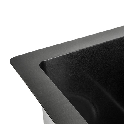 250mm Stainless Steel Laundry Kitchen Bar Sink Top/Flush/Under-mount Single Bowl Basin Chrome/Grey Black/Brushed Yellow Gold