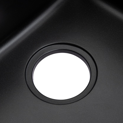 Granite Stone Single Bowl Kitchen Sink Oil-Proof Top/Under Mount Laundry Bar Basin Black/White