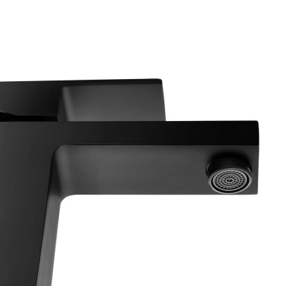 Bathroom Square Brass Basin Mixer Tap Laundry Sink Vanity Flick Spout Faucet Chrome/Black