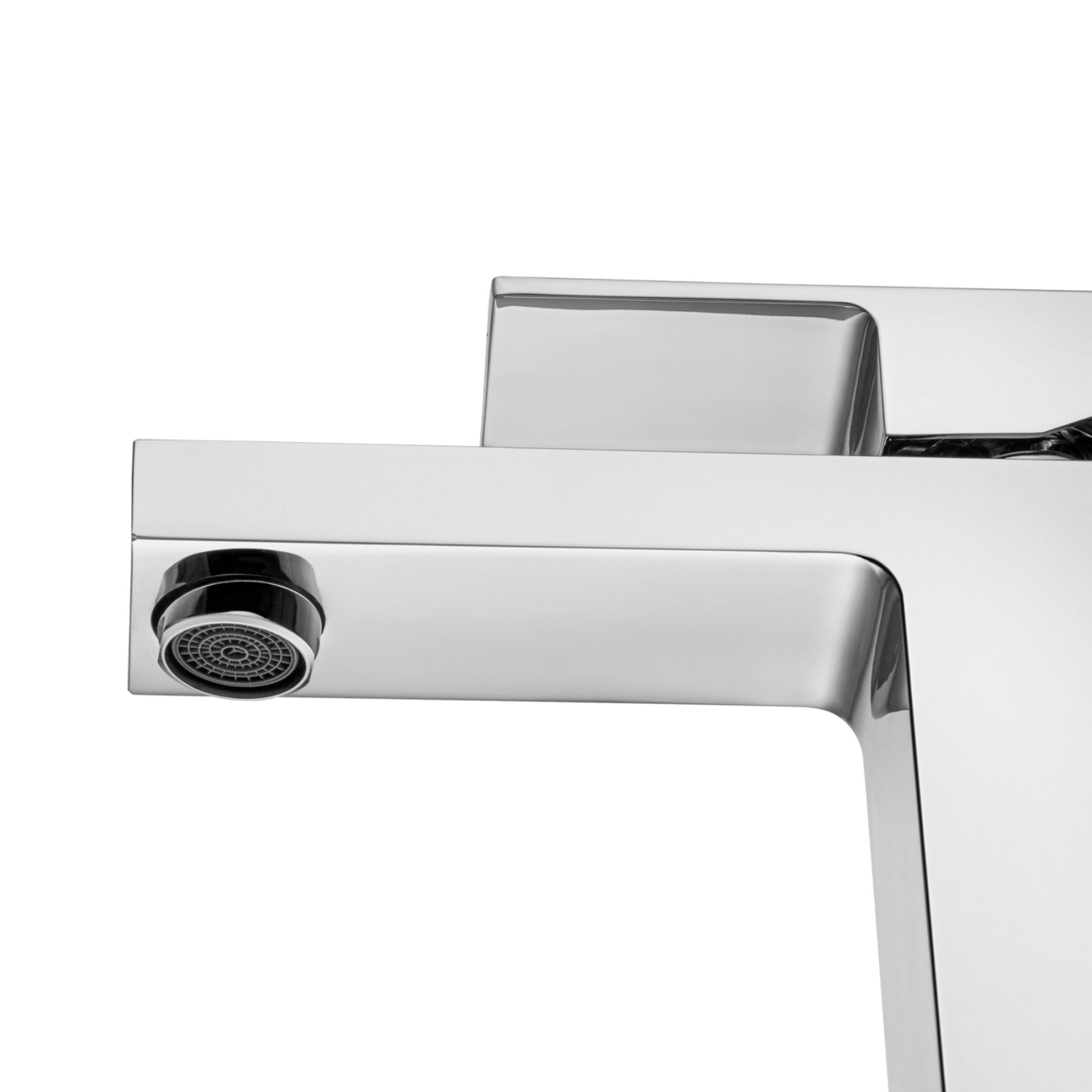 Bathroom Square Brass Basin Mixer Tap Laundry Sink Vanity Flick Spout Faucet Chrome/Black