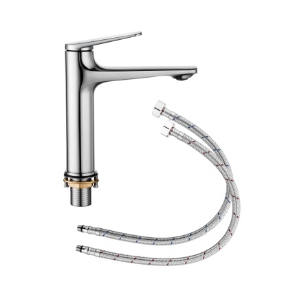 Round Brass Bathroom Basin Mixer Tap Laundry Sink Vanity Spout Faucet Chrome/Black