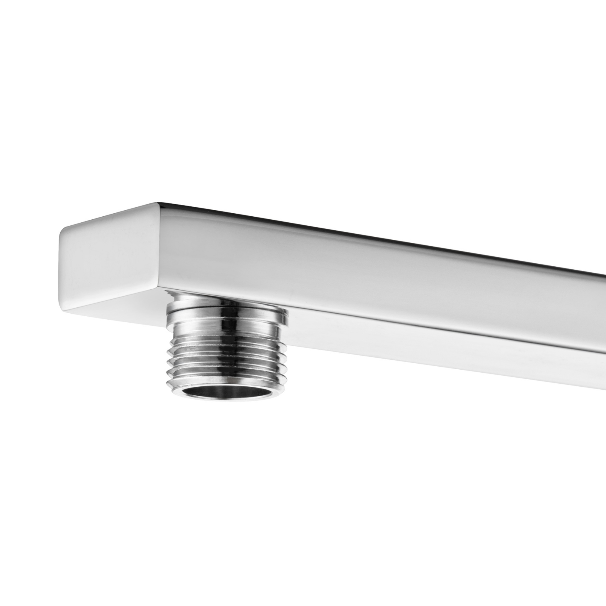 Bathroom Square Twin Rail Shower Body Sliding Rail Gooseneck Wall Arm Diverter 1.5m Shower Hose Chrome/Black