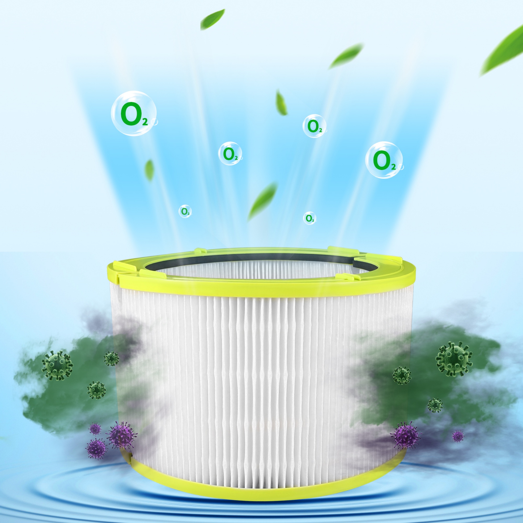 Air HEPA Filter Harmful Chemical Gases Purifier Replacement for Bladeless Fan HF-09 