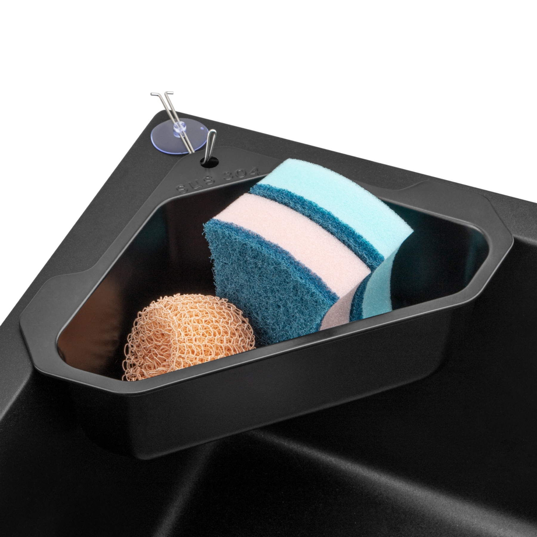 Triangle Kitchen Sink Drain Basket Storage Drain Holder Basket Strainer Shelf Rack