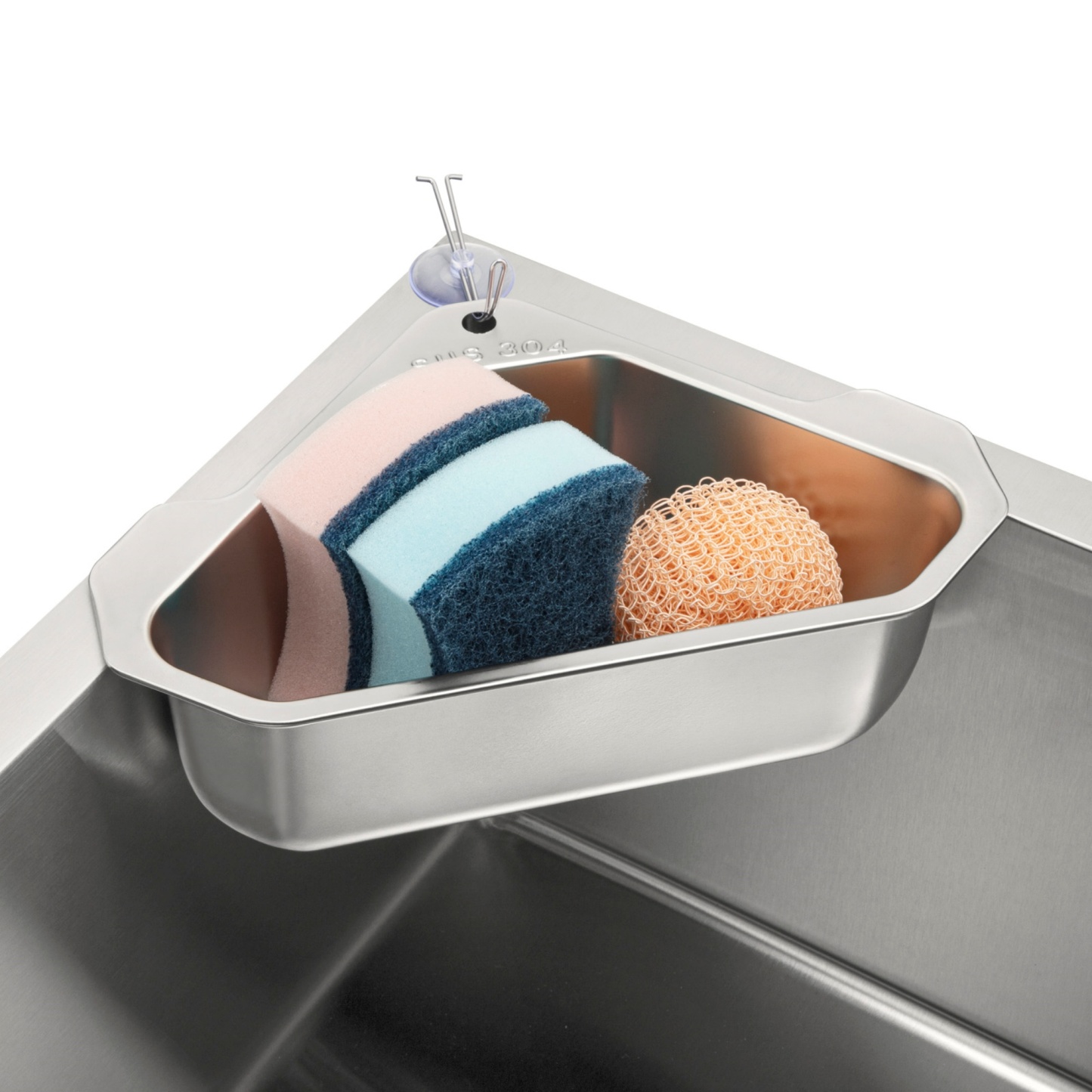 Triangle Kitchen Sink Drain Basket Storage Drain Holder Basket Strainer Shelf Rack