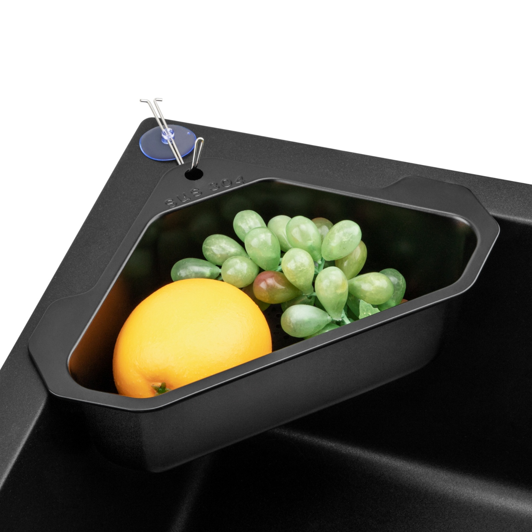 Triangle Kitchen Sink Drain Basket Storage Drain Holder Basket Strainer Shelf Rack