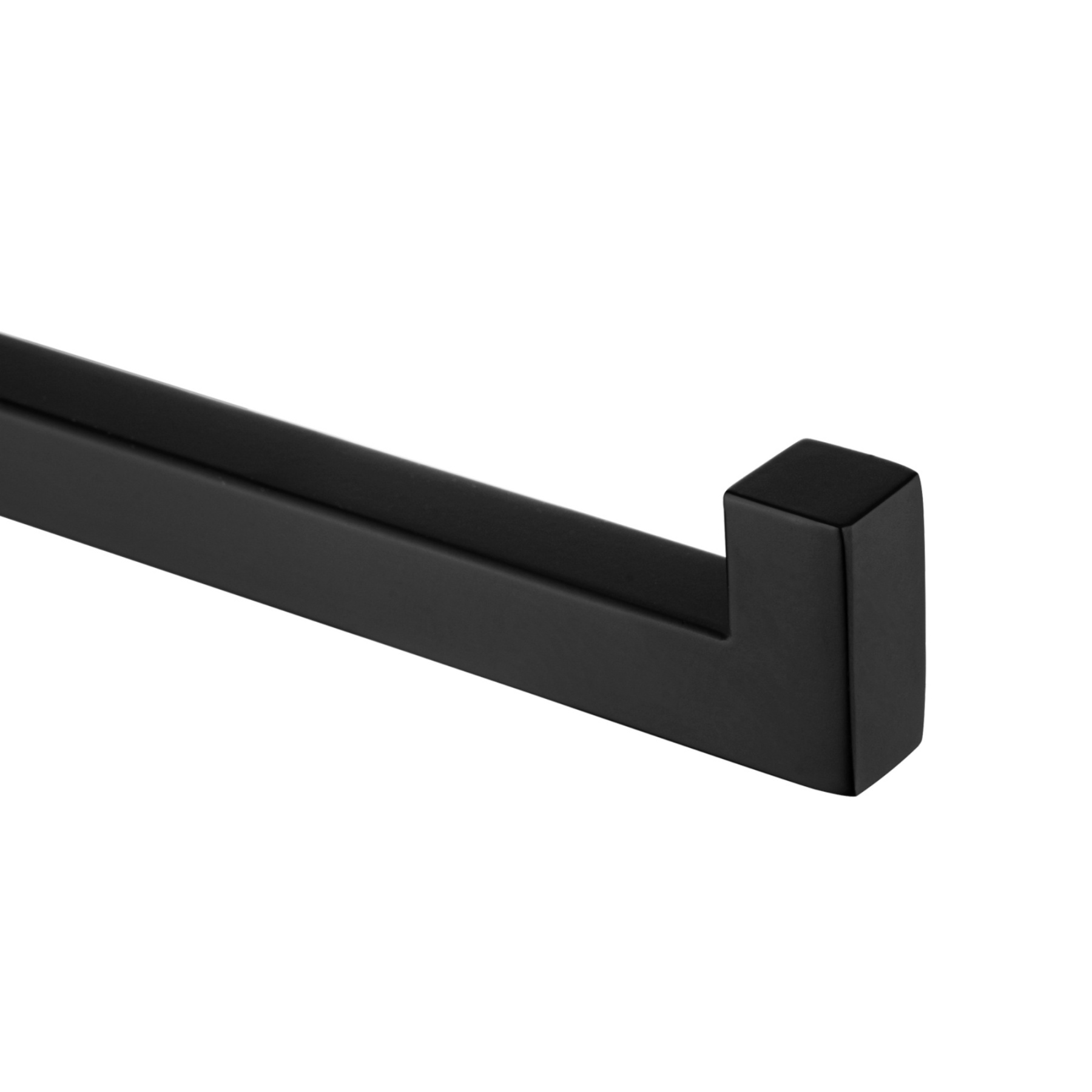 Bathroom Square Stainless Steel Towel Holder Rail Hook Wall Mounted Single Towel Hanger Hand Bar Chrome/Matte Blac;