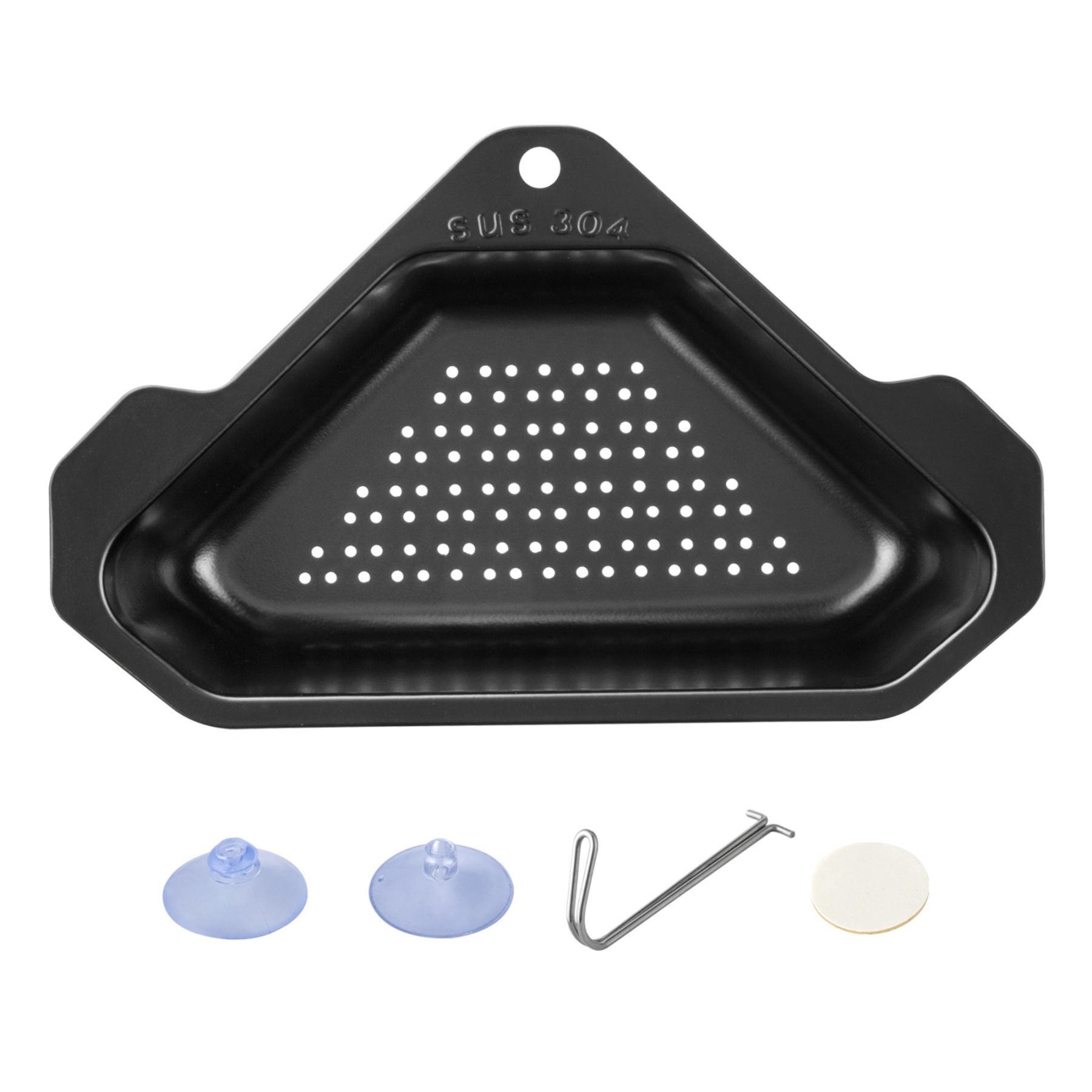 Triangle Kitchen Sink Drain Basket Storage Drain Holder Basket Strainer Shelf Rack