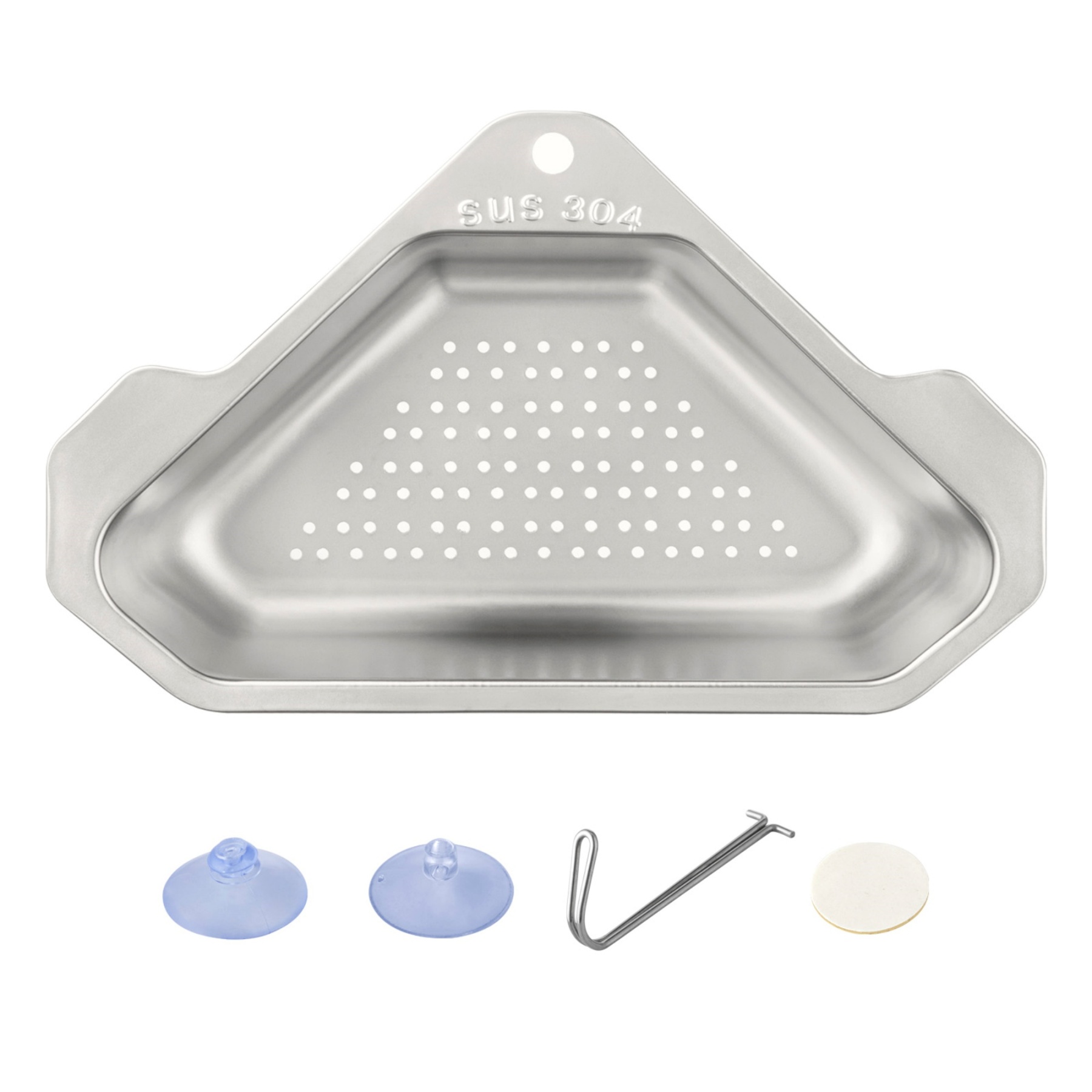 Triangle Kitchen Sink Drain Basket Storage Drain Holder Basket Strainer Shelf Rack