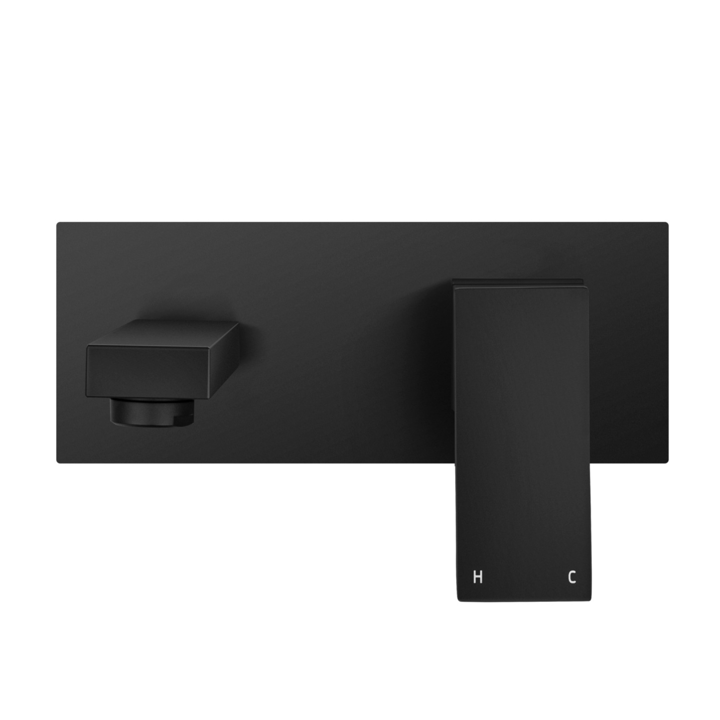 Square Brass Bathroom Basin Sink Vanity Wall Mixer Tap Set Bathtub Shower Outlet Water Spout Faucet Chrome/Matte Black