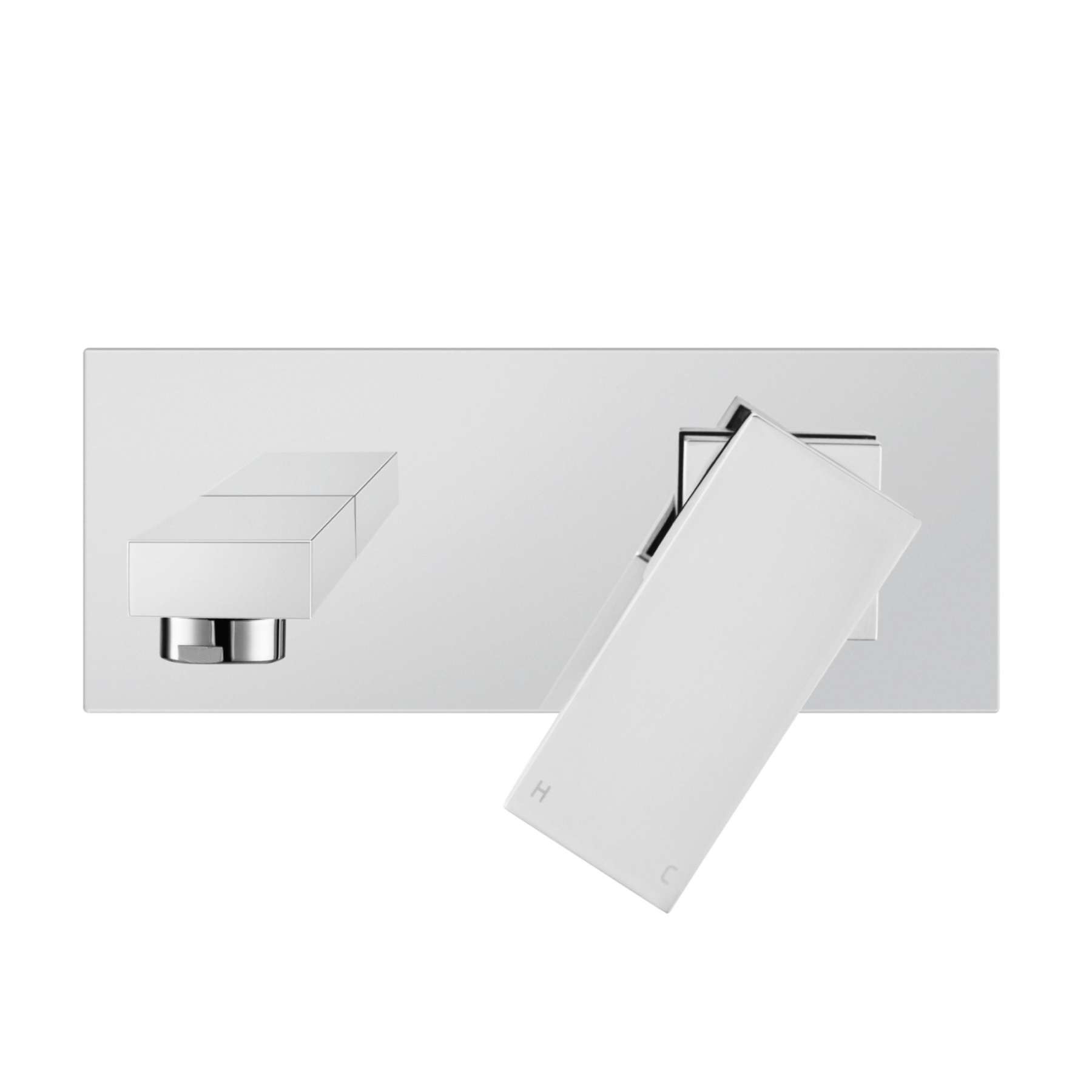 Square Brass Bathroom Basin Sink Vanity Wall Mixer Tap Set Bathtub Shower Outlet Water Spout Faucet Chrome/Matte Black