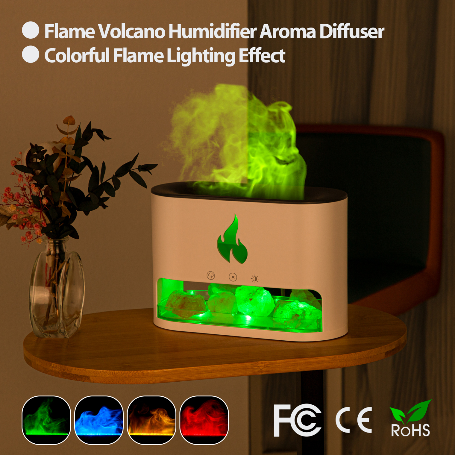 Ultrasonic Aromatherapy Oil Diffuser Aroma Air Humidifier Purifier LED Light USB