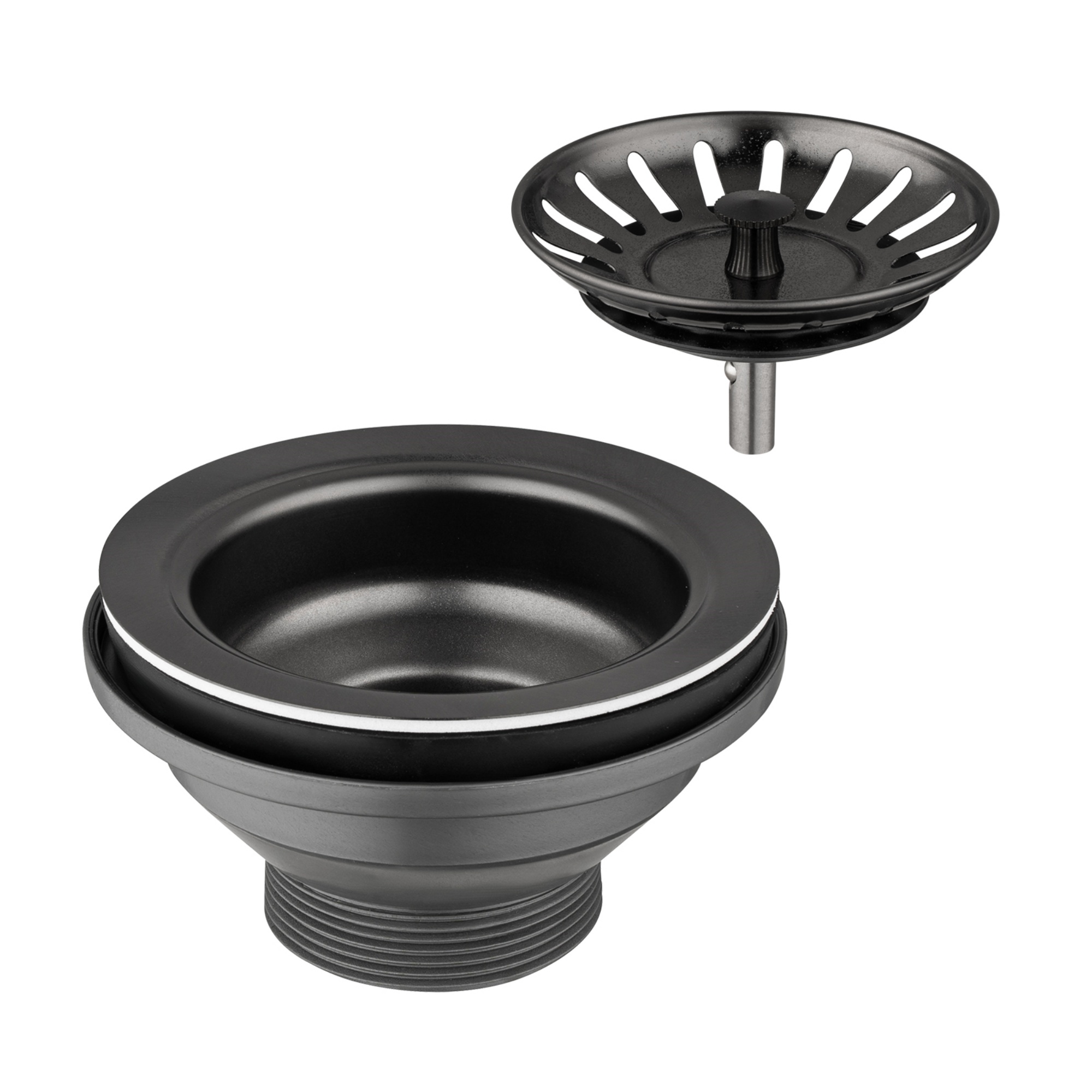 Stainless Steel Kitchen Laundry Sink Strainer Waste Replacement Drain Filtet Drainer Brushed Nickel/Black/Gold