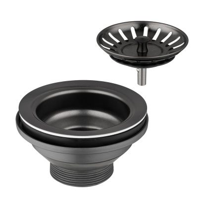 Stainless Steel Kitchen Laundry Sink Strainer Waste Replacement Drain Filtet Drainer Brushed Nickel/Black/Gold