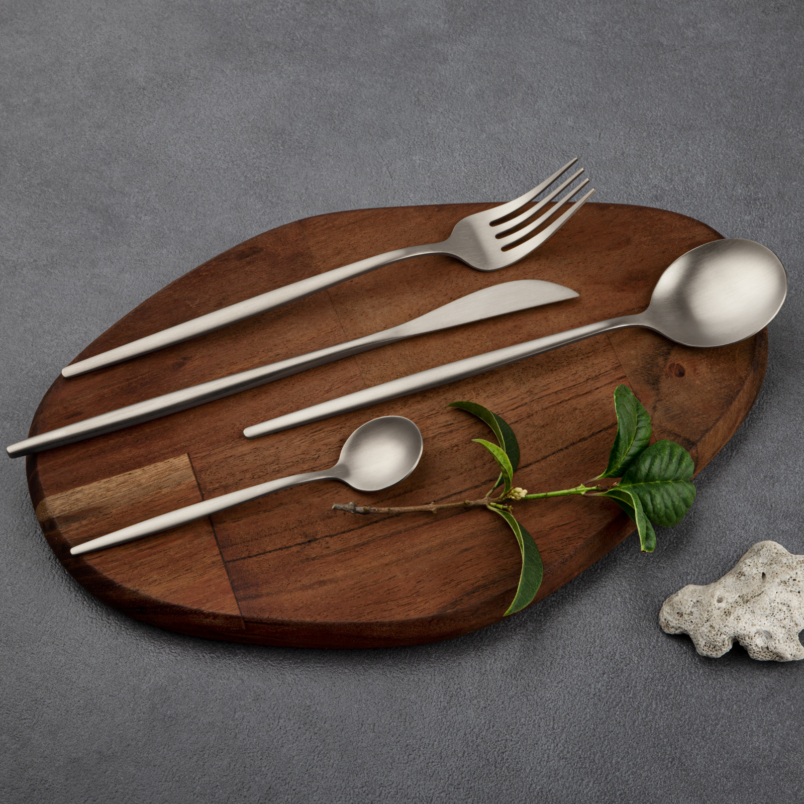 Stainless Steel Knife Fork Spoon Dinnerware Kitchen Cutlery Set 24Pcs Silver