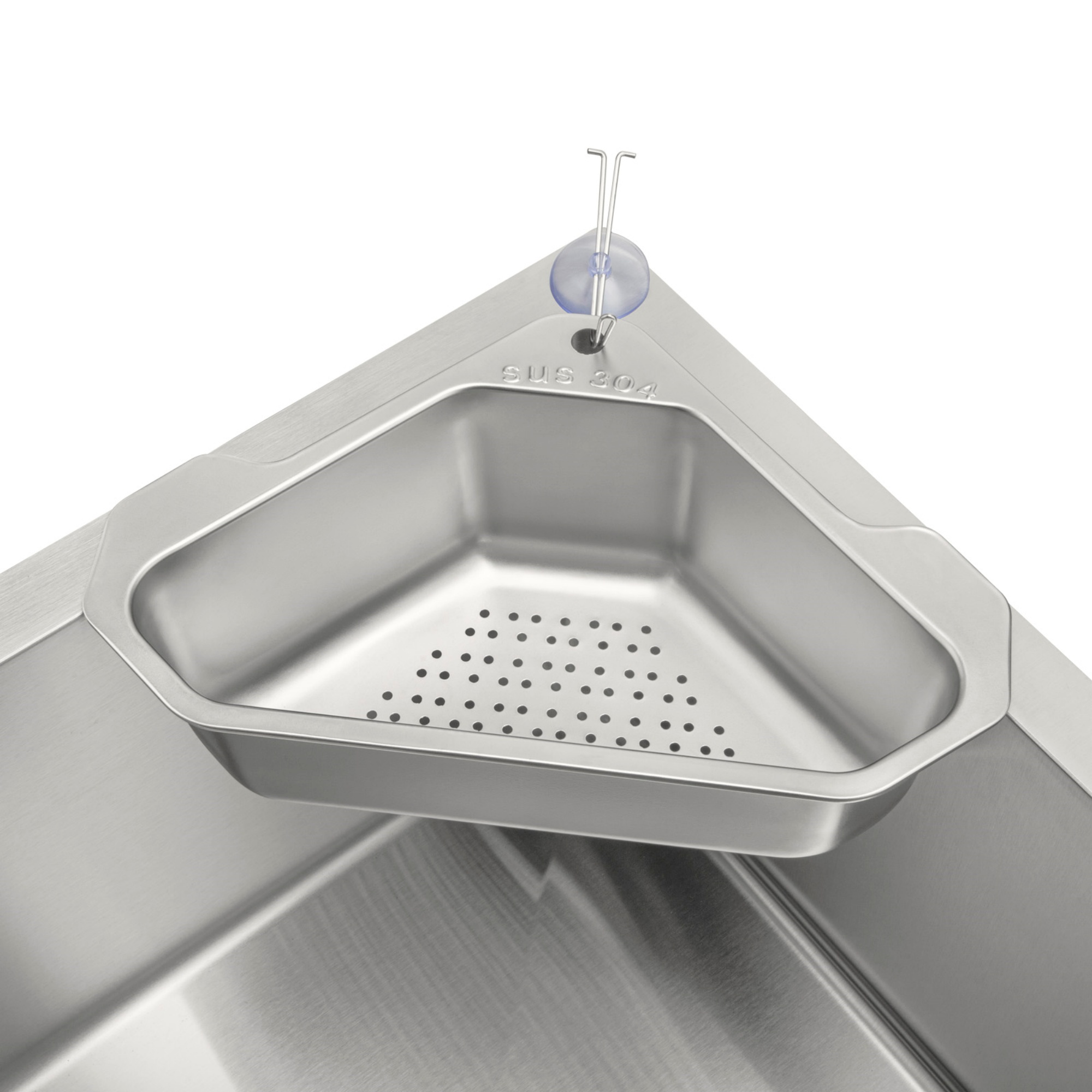 Triangle Kitchen Sink Drain Basket Storage Drain Holder Basket Strainer Shelf Rack