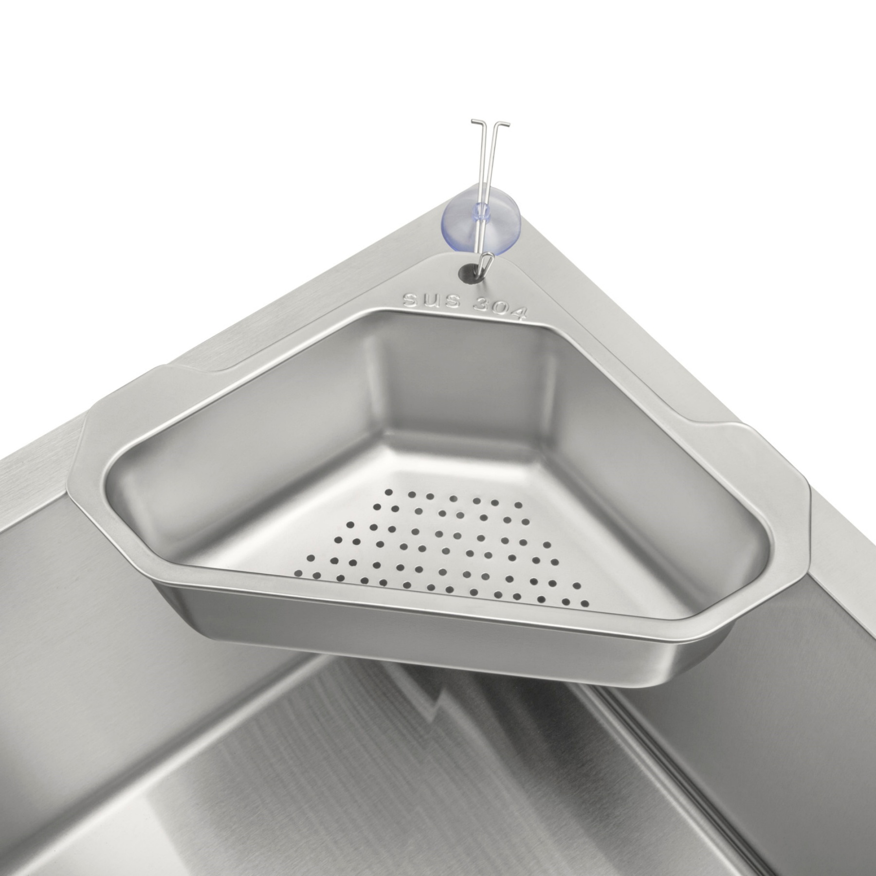 Triangle Kitchen Sink Drain Basket Storage Drain Holder Basket Strainer Shelf Rack