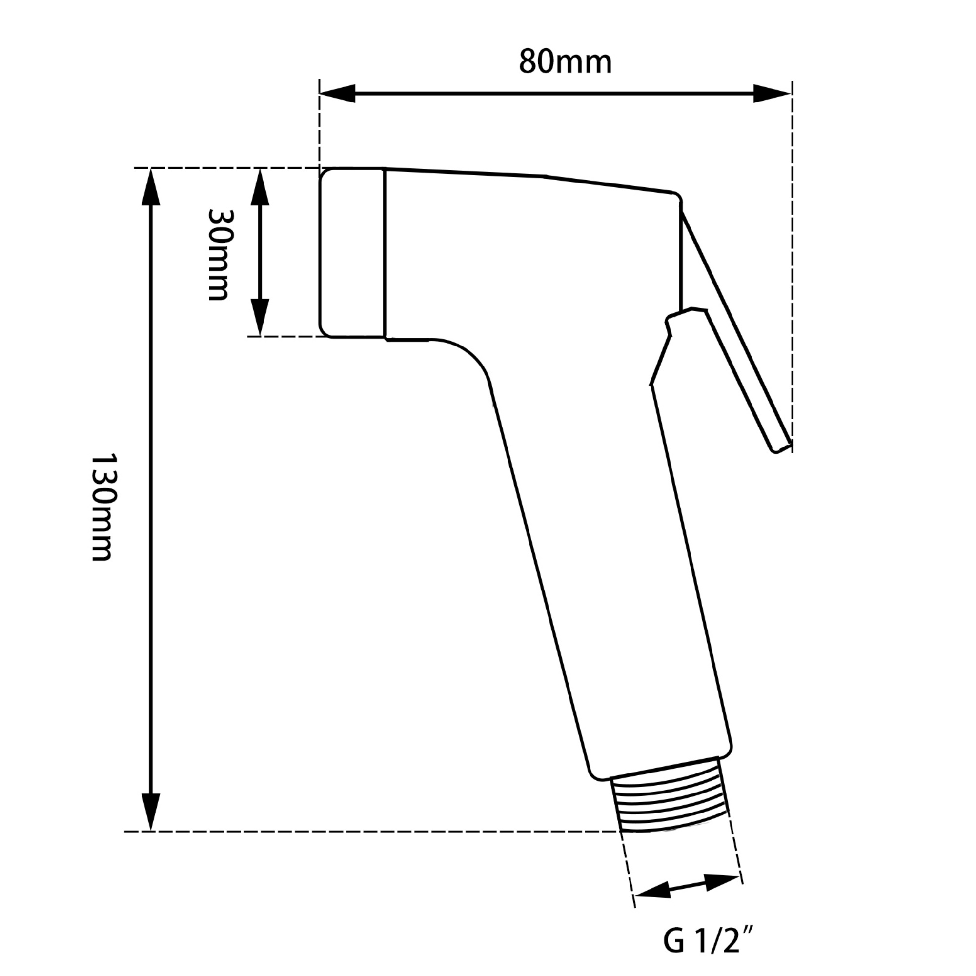 Chrome Handheld Toilet Bidet Spray Kit Bathroom Handheld Douche Shattaf Shower Head Spray Jet