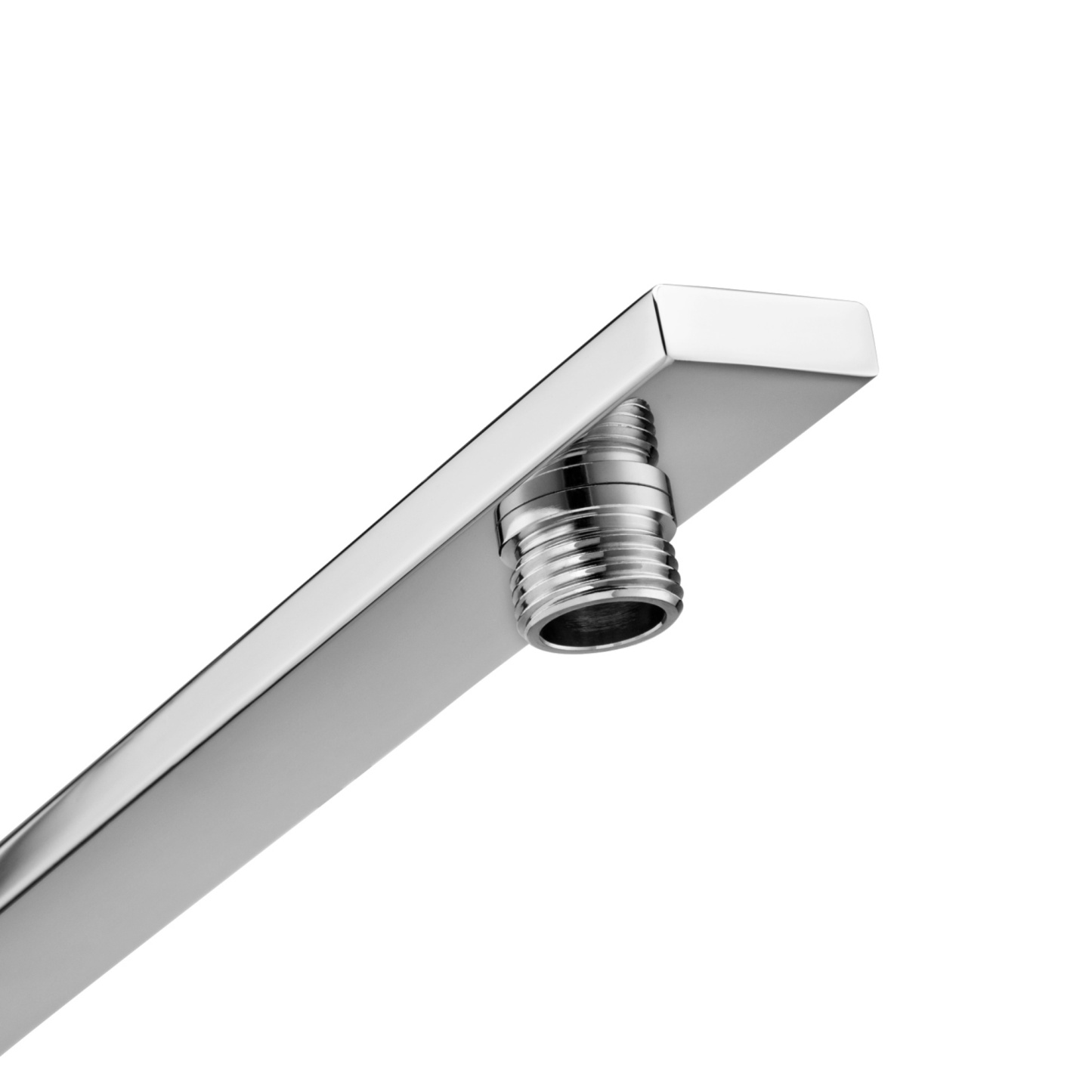 Square Wall Mounted Gooseneck Shower Arm Bathroom Extension Rainfall Shower Arm Chrome/Black