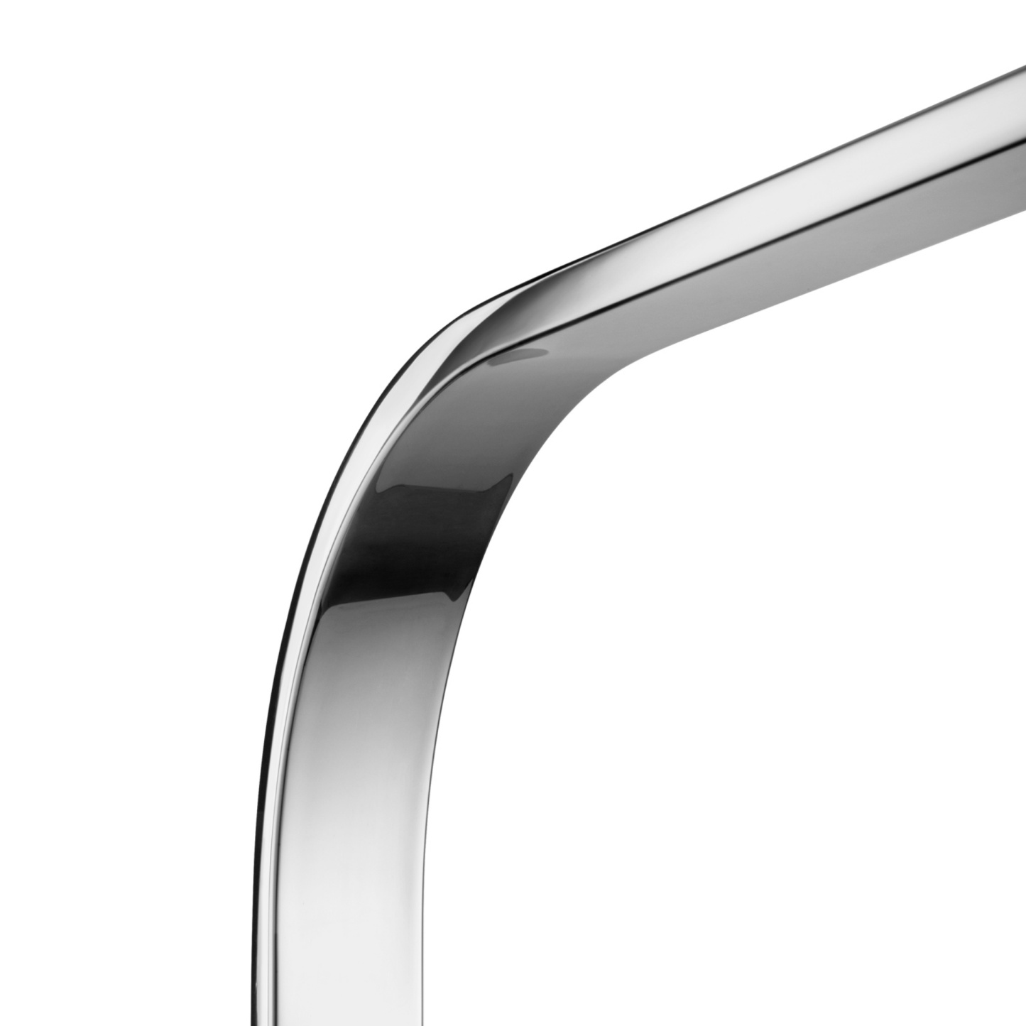 Square Wall Mounted Gooseneck Shower Arm Bathroom Extension Rainfall Shower Arm Chrome/Black