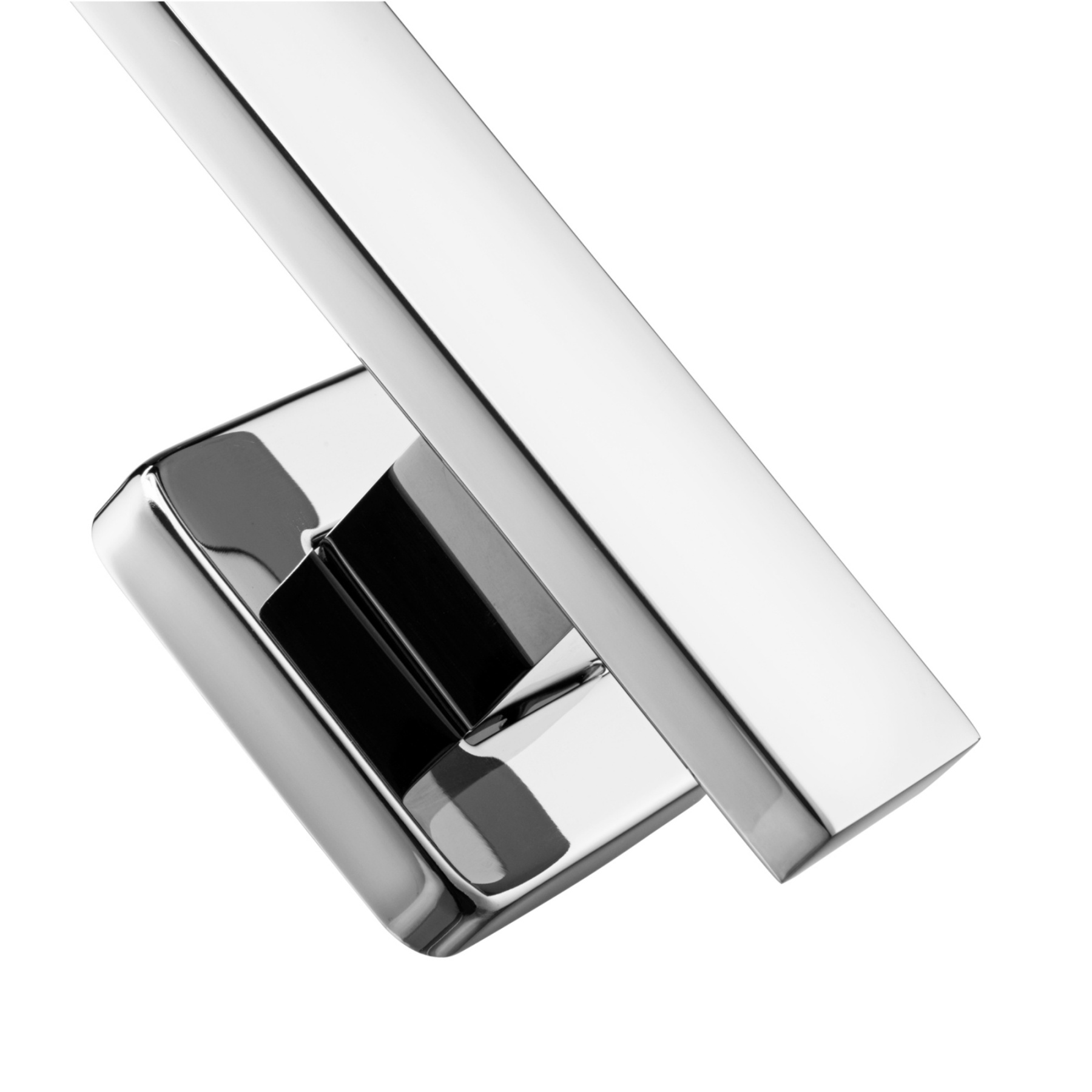 Square Wall Mounted Gooseneck Shower Arm Bathroom Extension Rainfall Shower Arm Chrome/Black