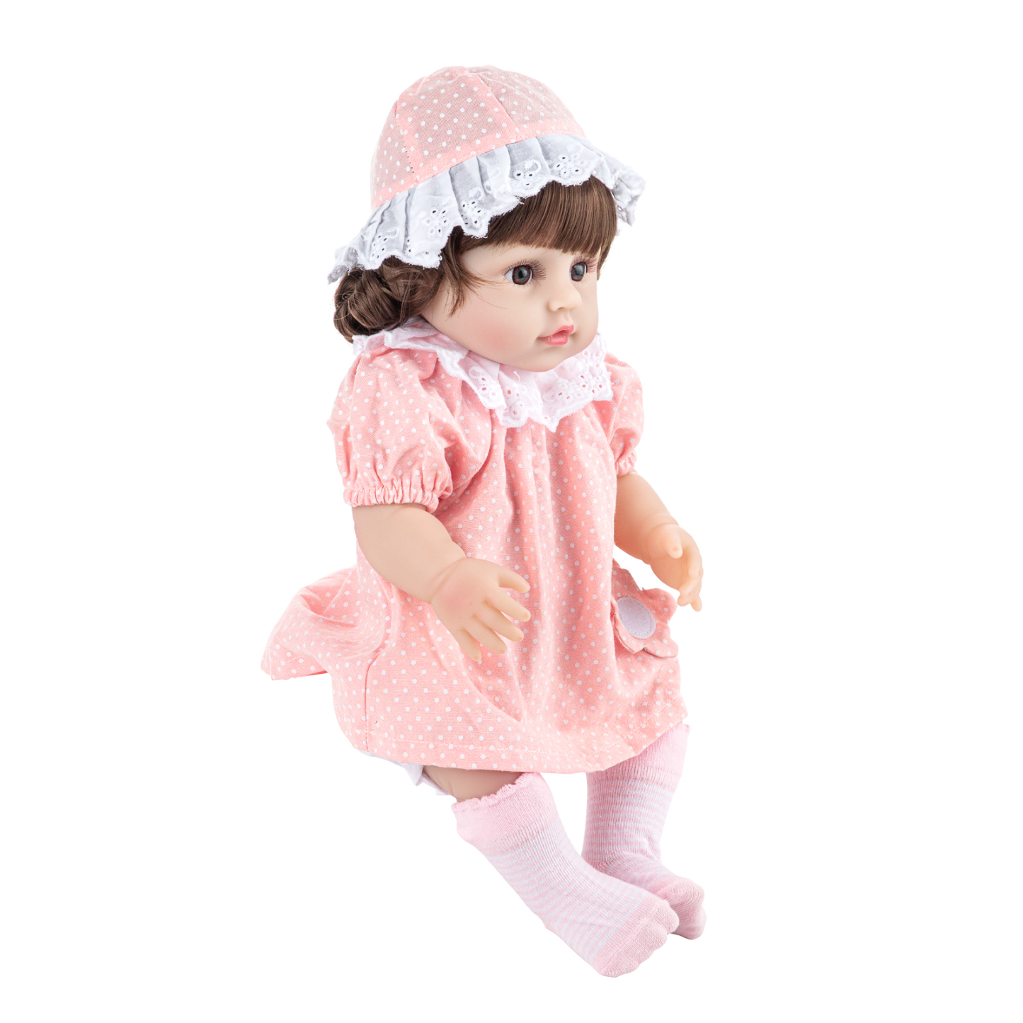 18" 46cm Lifelike Reborn Baby Doll Girl Full Body Realistic Silicone Babies Girl Gift Waterproof