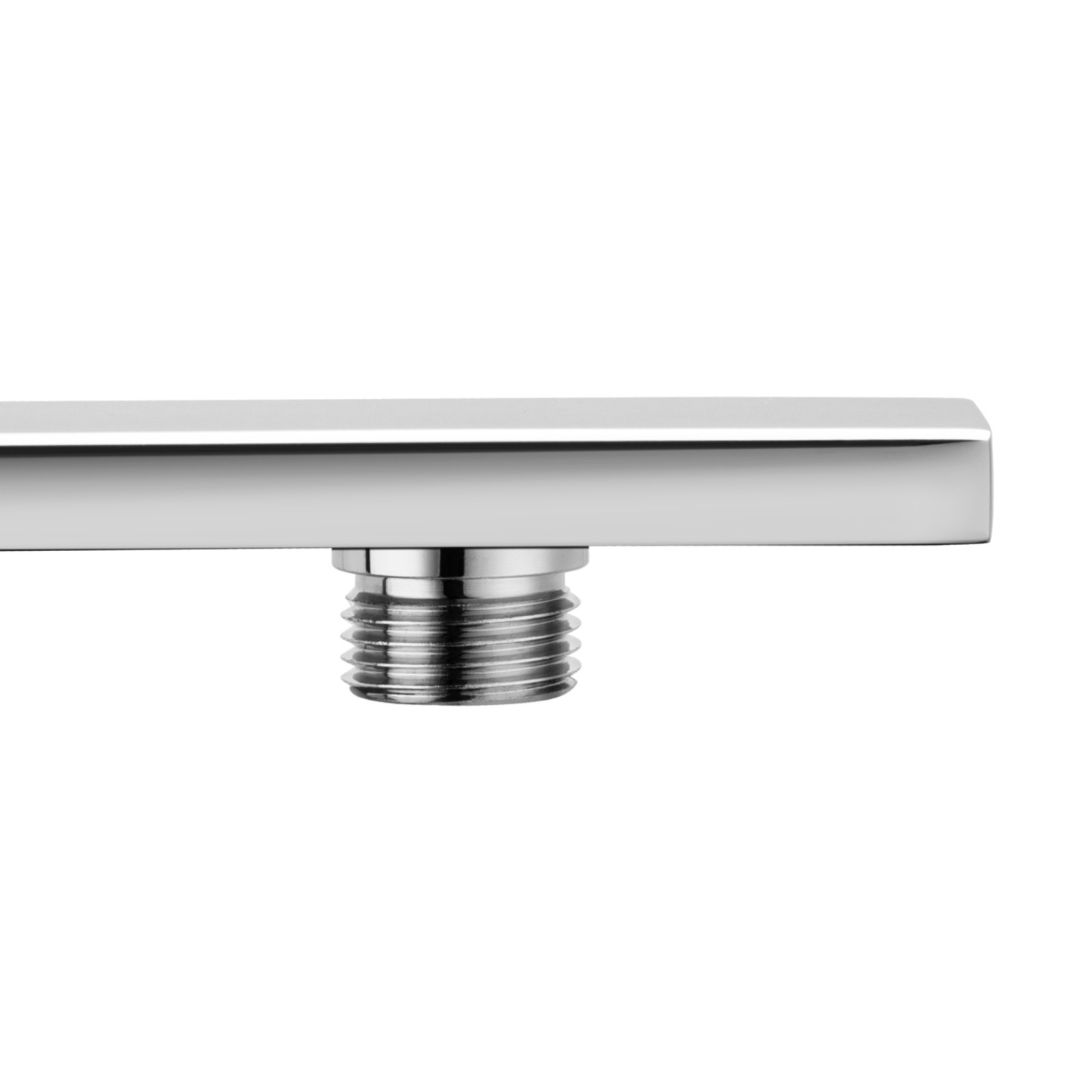 Square Wall Mounted Gooseneck Shower Arm Bathroom Extension Rainfall Shower Arm Chrome/Black