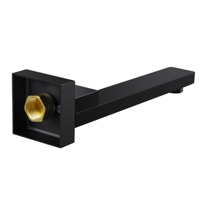 Square Brass Wall Bath Basin Sink Outlet Bathtub 360° Swivel Spout Wall Mounted Faucet